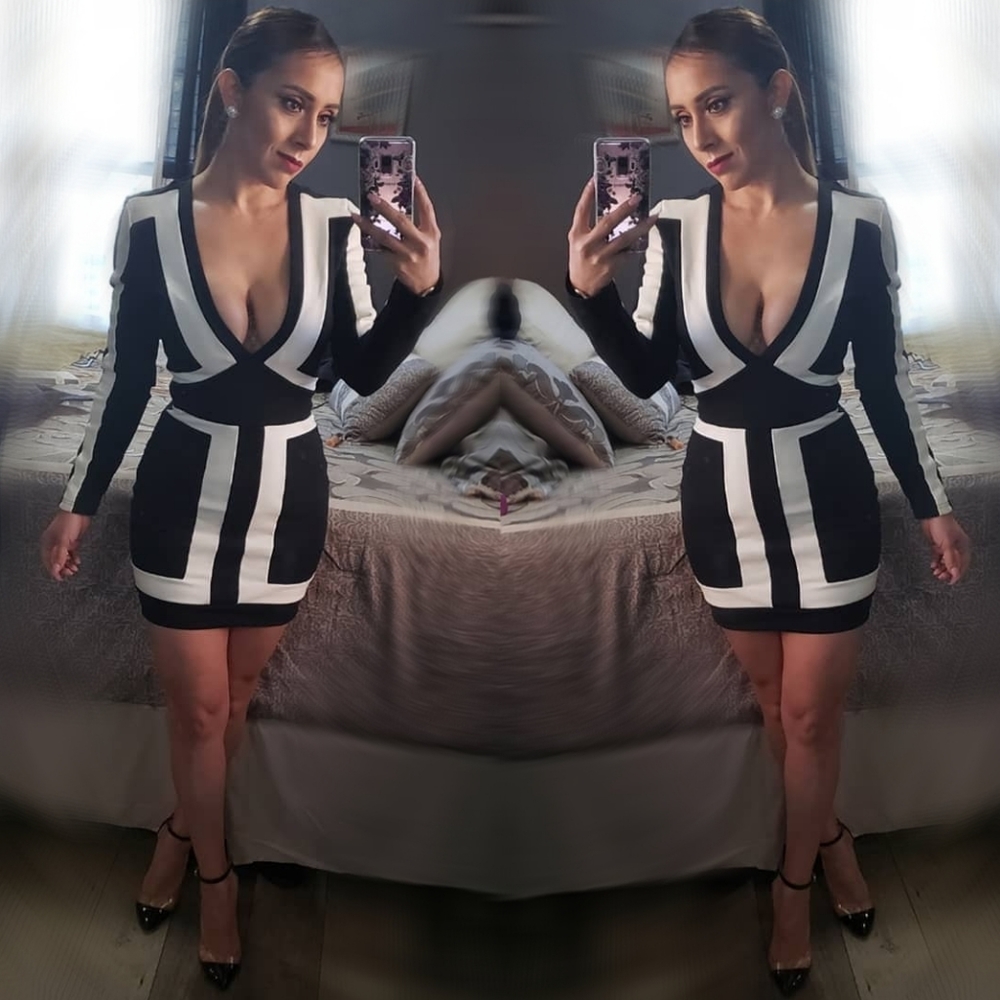 Black & White Bandage Dress